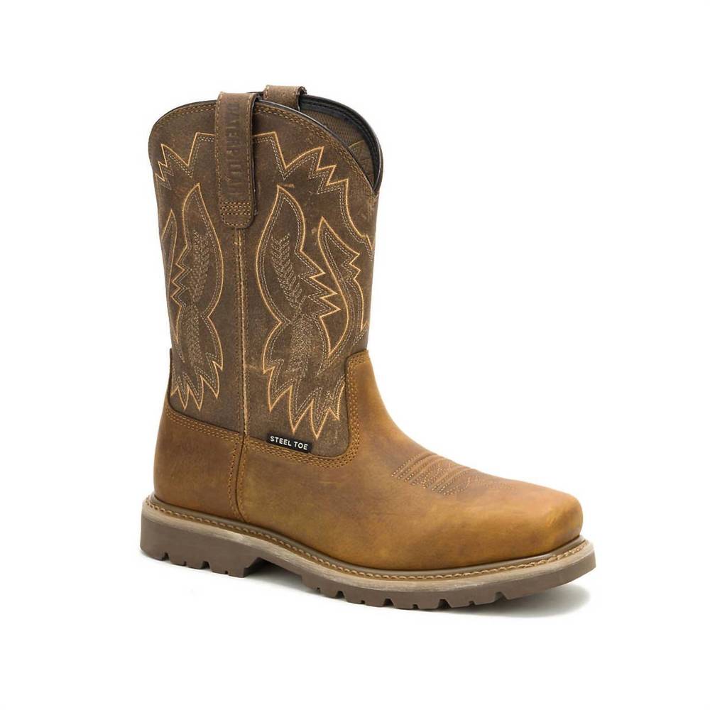 NEW CAT FOOTWEAR men's colorado frontier steel toe boot - wide in beaned